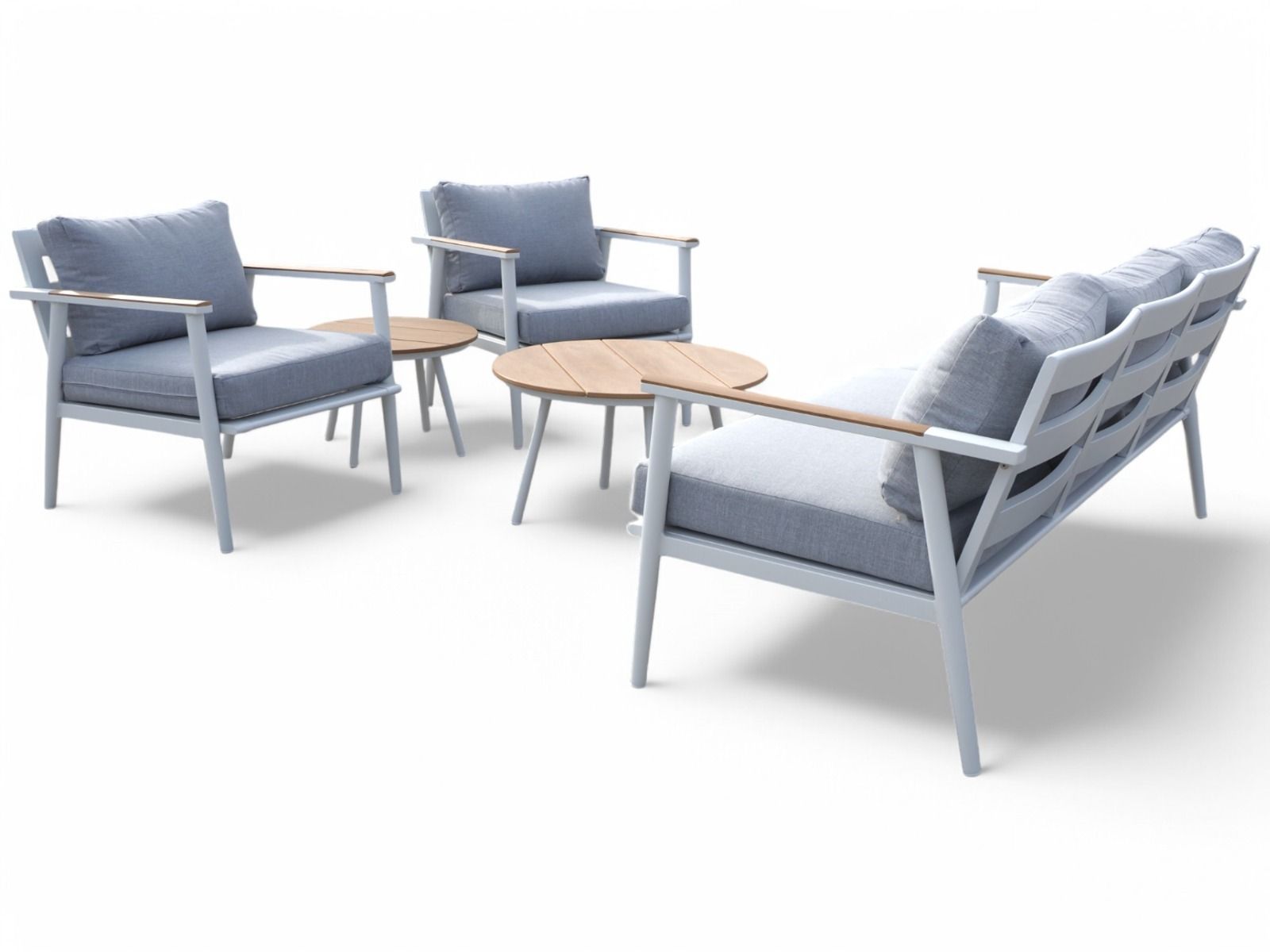 Ateena 3+1+1 sohvaryhmä ulos, valkoinen