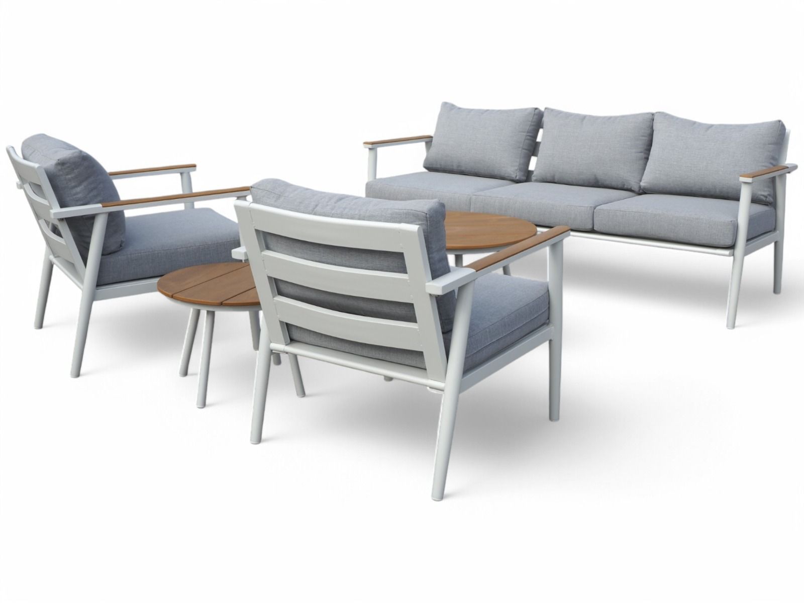 Ateena 3+1+1 sohvaryhmä ulos, valkoinen