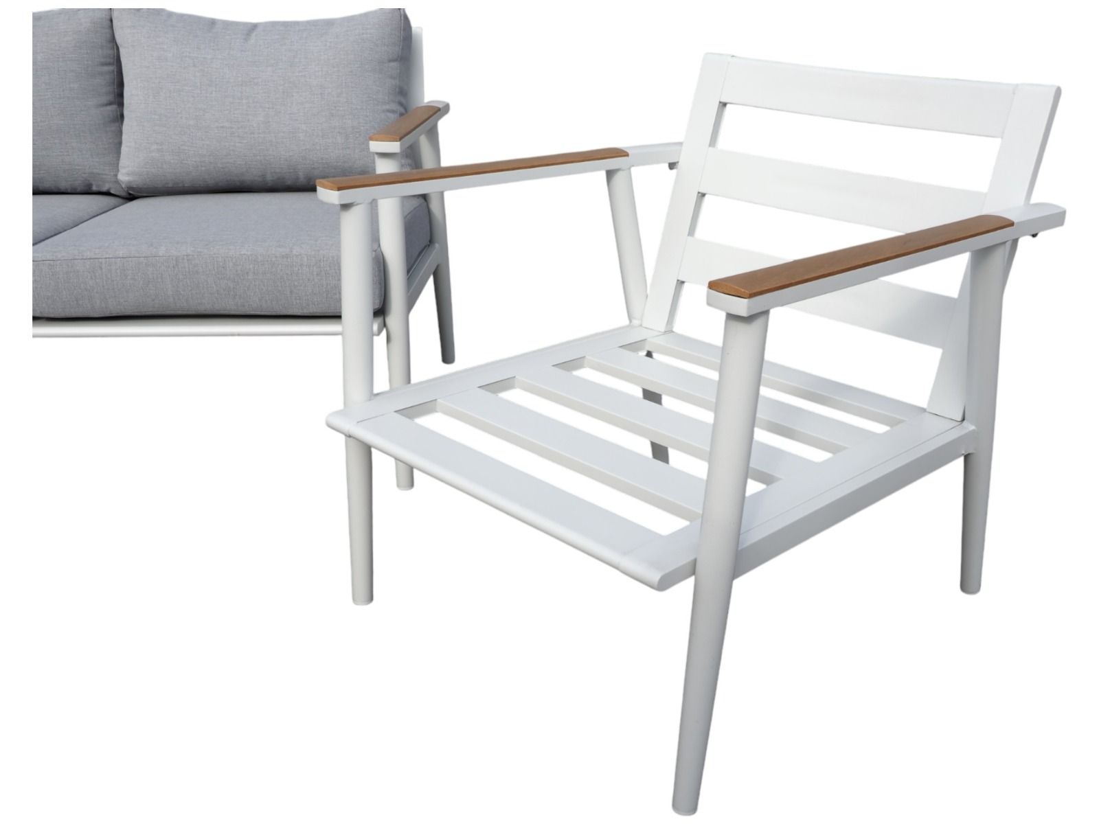 Ateena 3+1+1 sohvaryhmä ulos, valkoinen