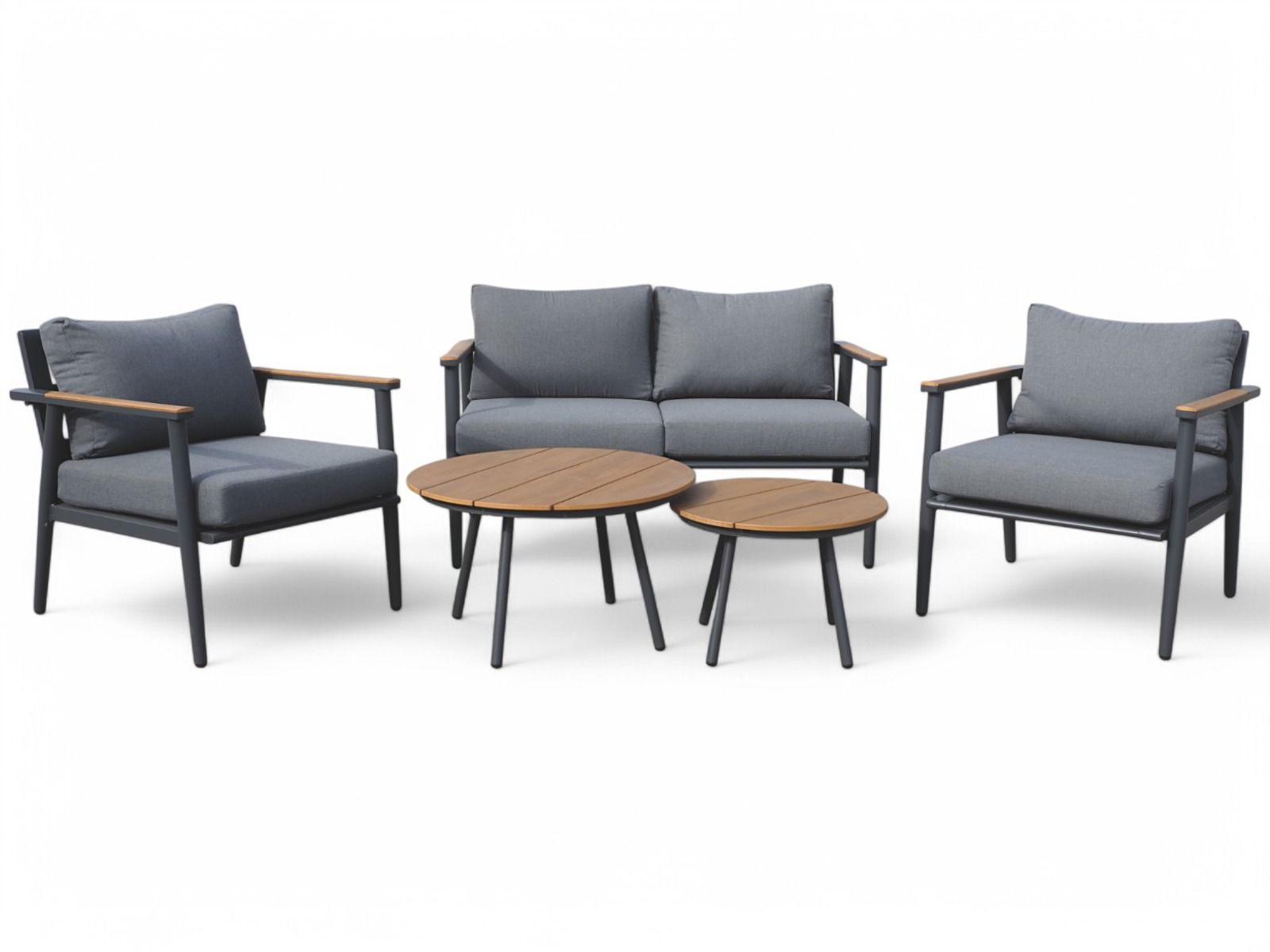 Ateena 2+1+1 sohvaryhmä ulos, harmaa