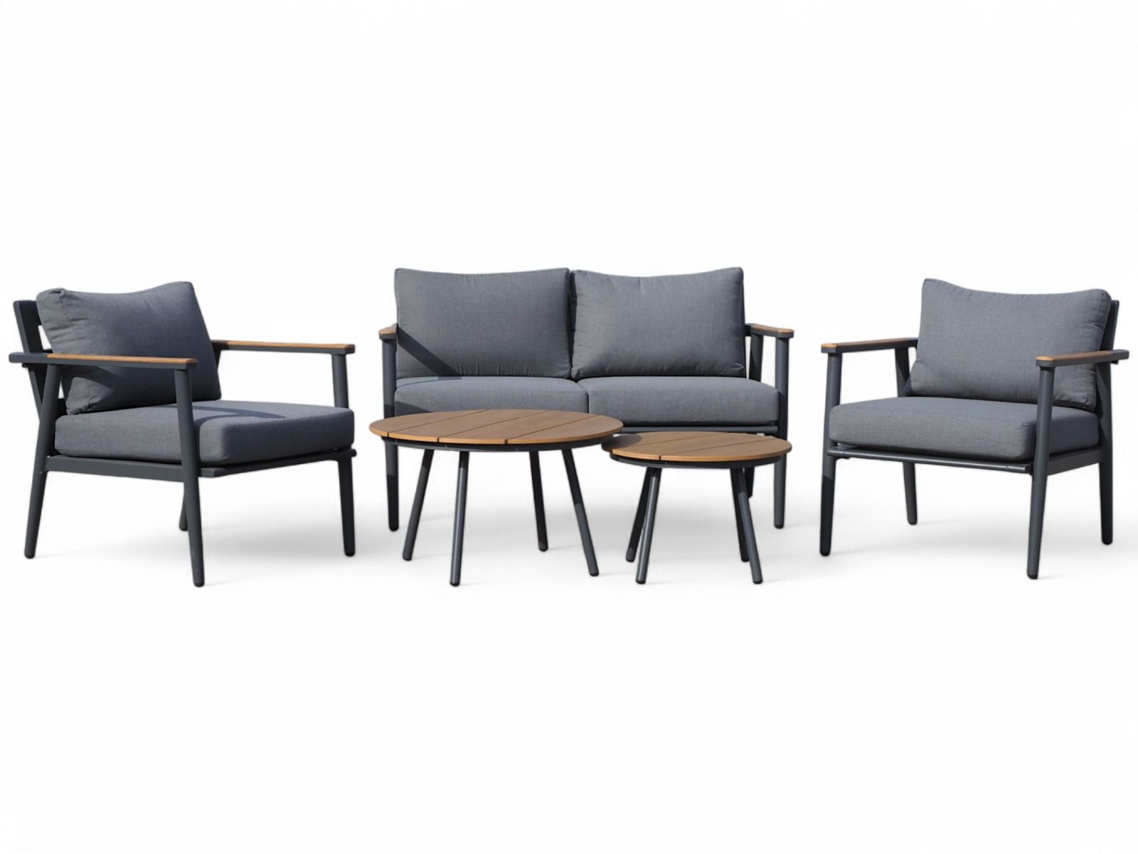 Ateena 2+1+1 sohvaryhmä ulos, harmaa