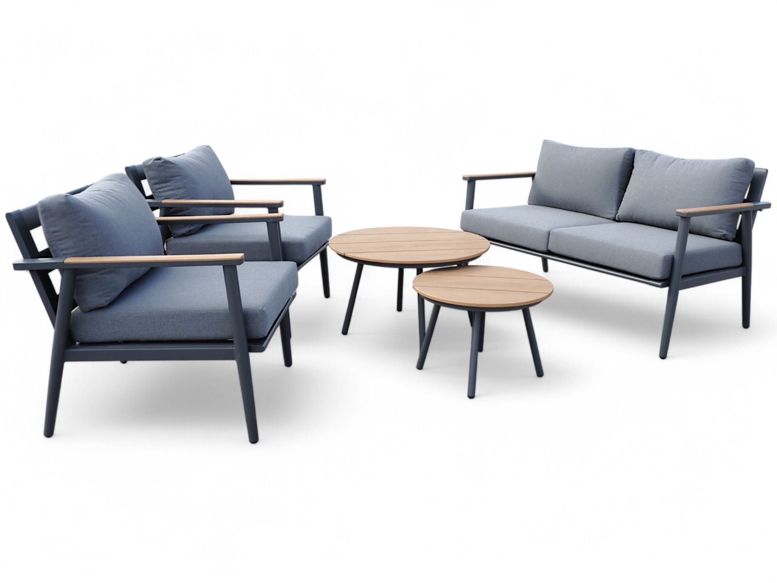 Ateena 2+1+1 sohvaryhmä ulos, harmaa