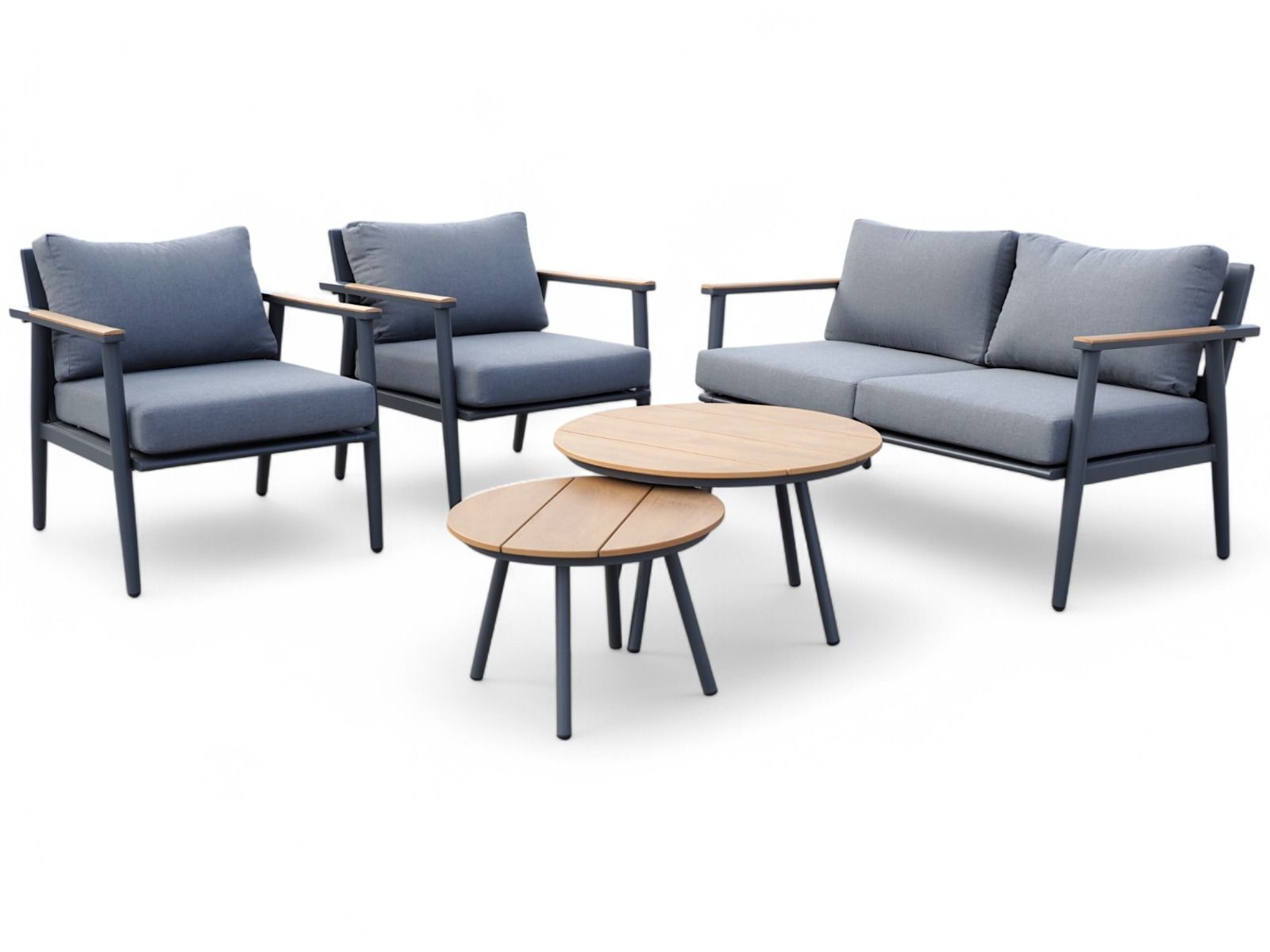 Ateena 2+1+1 sohvaryhmä ulos, harmaa