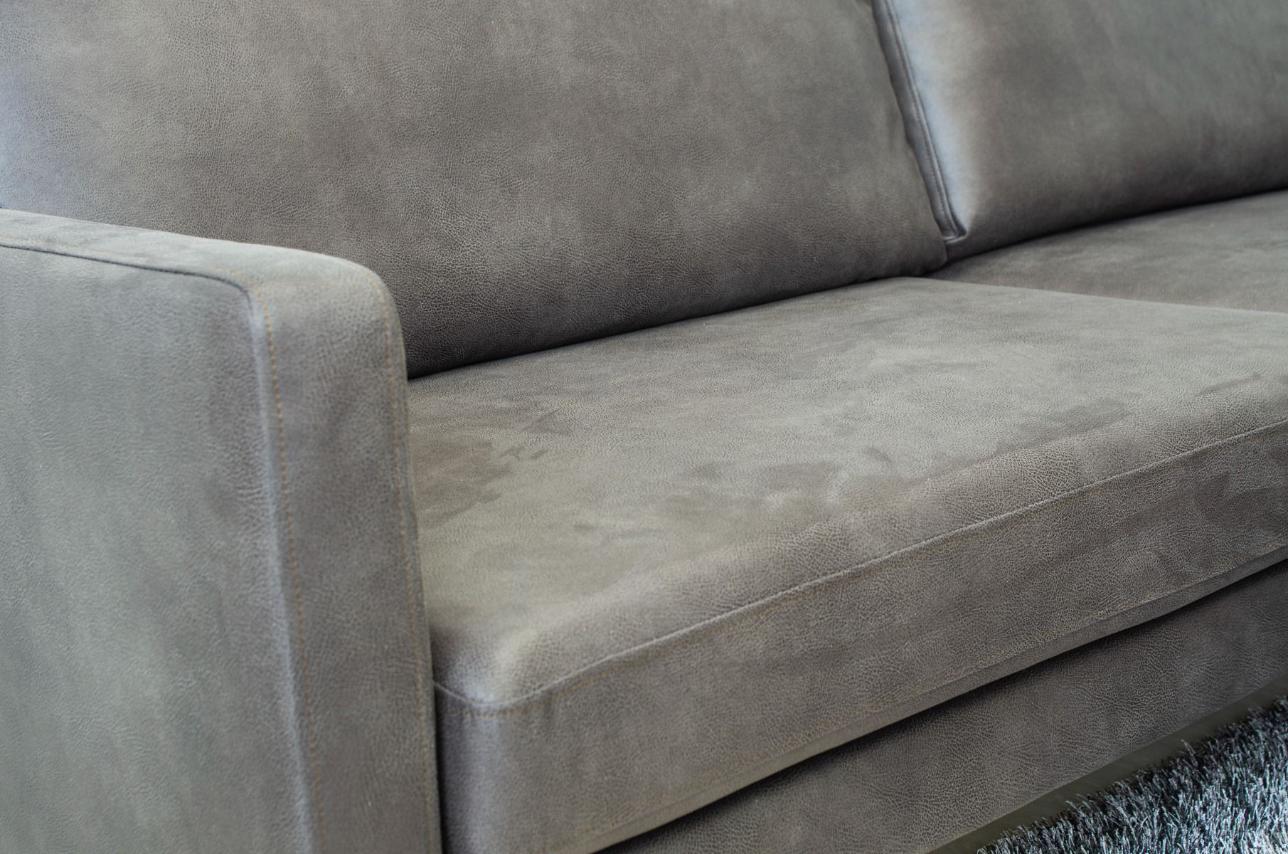 Nordic Copenhagen 2-ist nahkasohva, harmaa