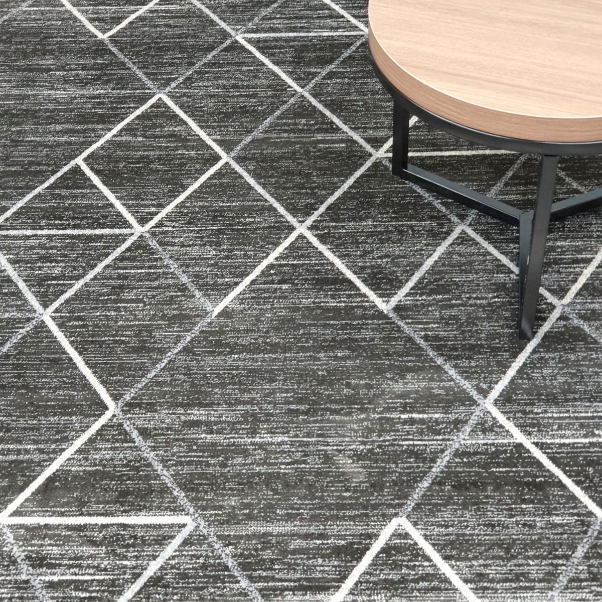 Ava Harmaa viskoosi-matto, eri kokoja