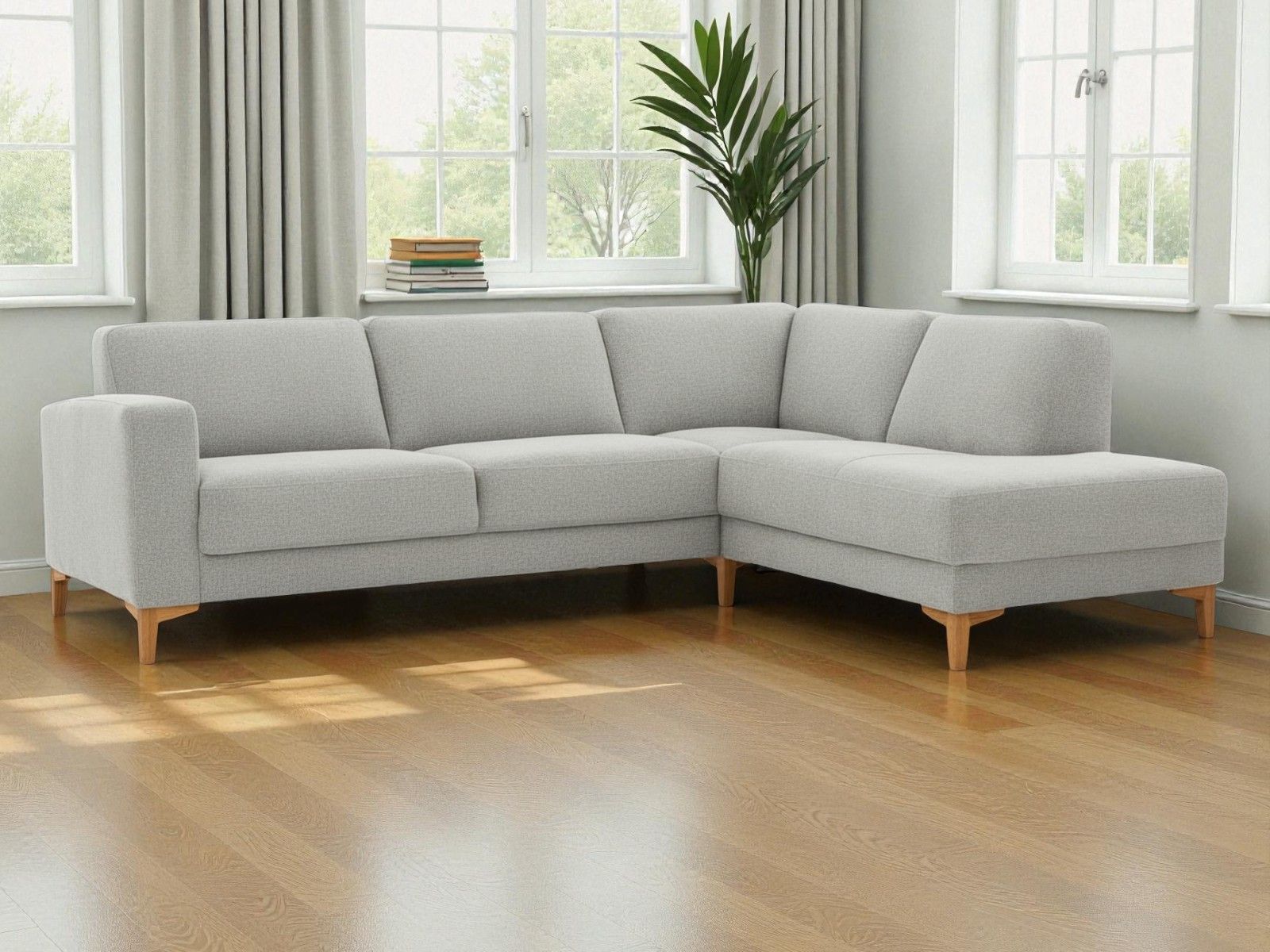 Neiser Rotterdam avokulmasohva, vaalean harmaa