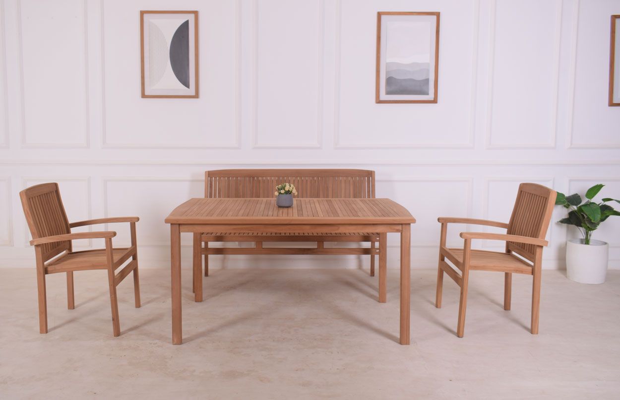 Bali sohvaryhmä ruokapöydällä, tiikkiä