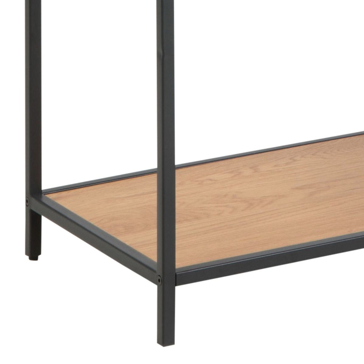 Seaford avohylly 5 suora tammi-musta 77x35x185 cm
