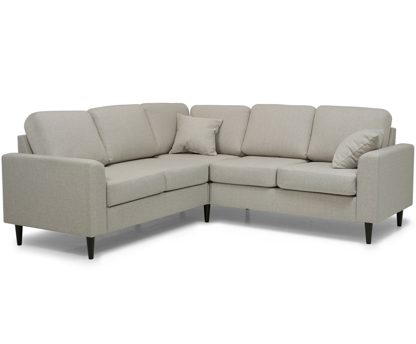 Beige Napue kulmasohva valkoisella taustalla