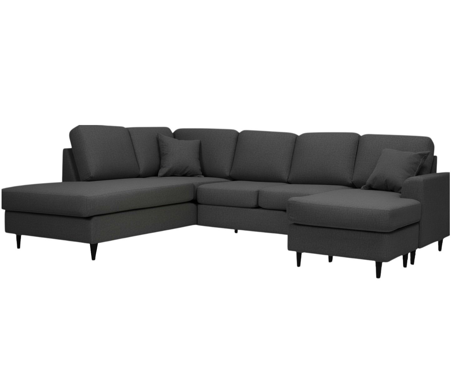 Napue U-kulmasohva tummanharmaa