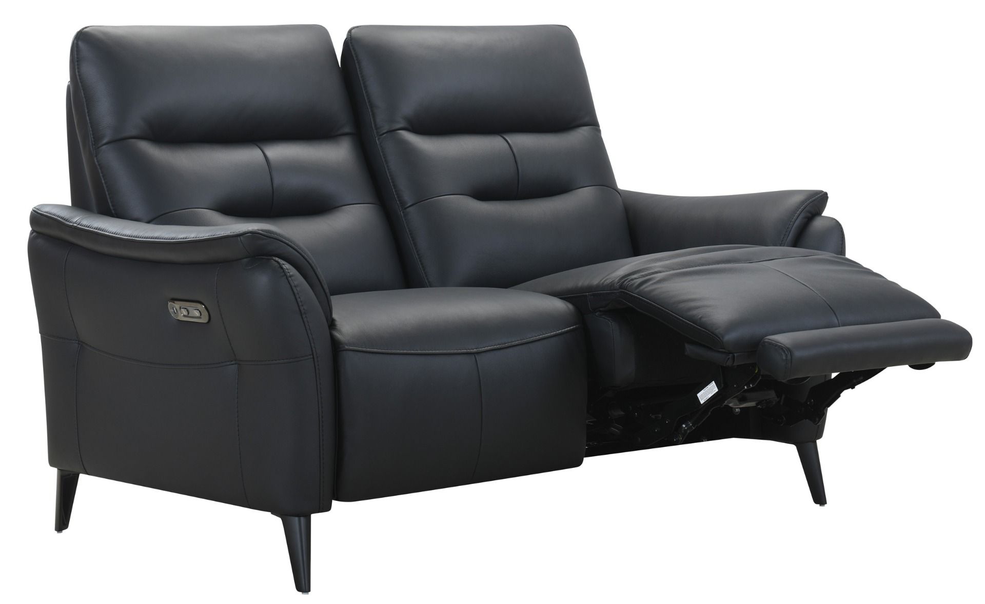 Bianca 3+2 sohvakalusto sähkömekanismeilla, musta nahka