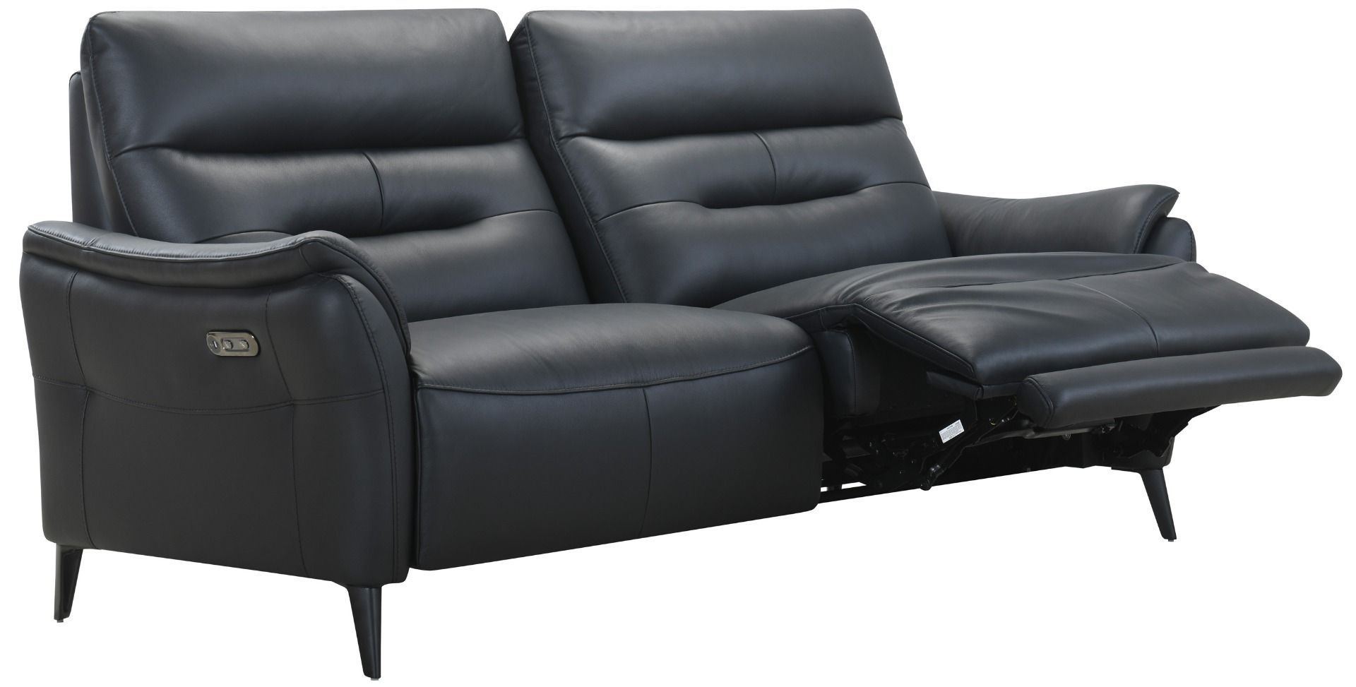 Bianca 3+2 sohvakalusto sähkömekanismeilla, musta nahka