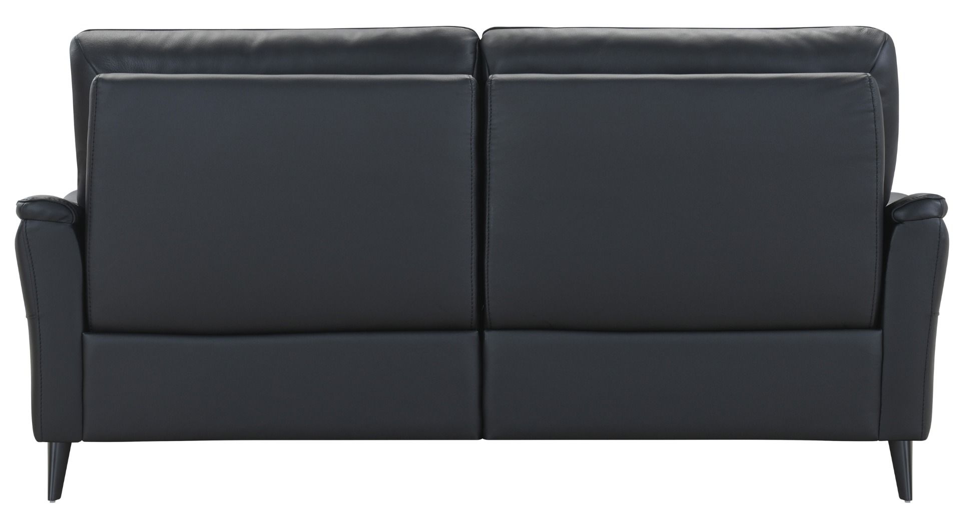 Bianca nahkasohva sähkömekanismeilla, musta nahka