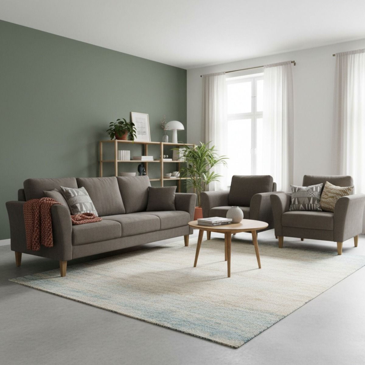 3+1+1 ruskea Unico Bistro sohvakalusto