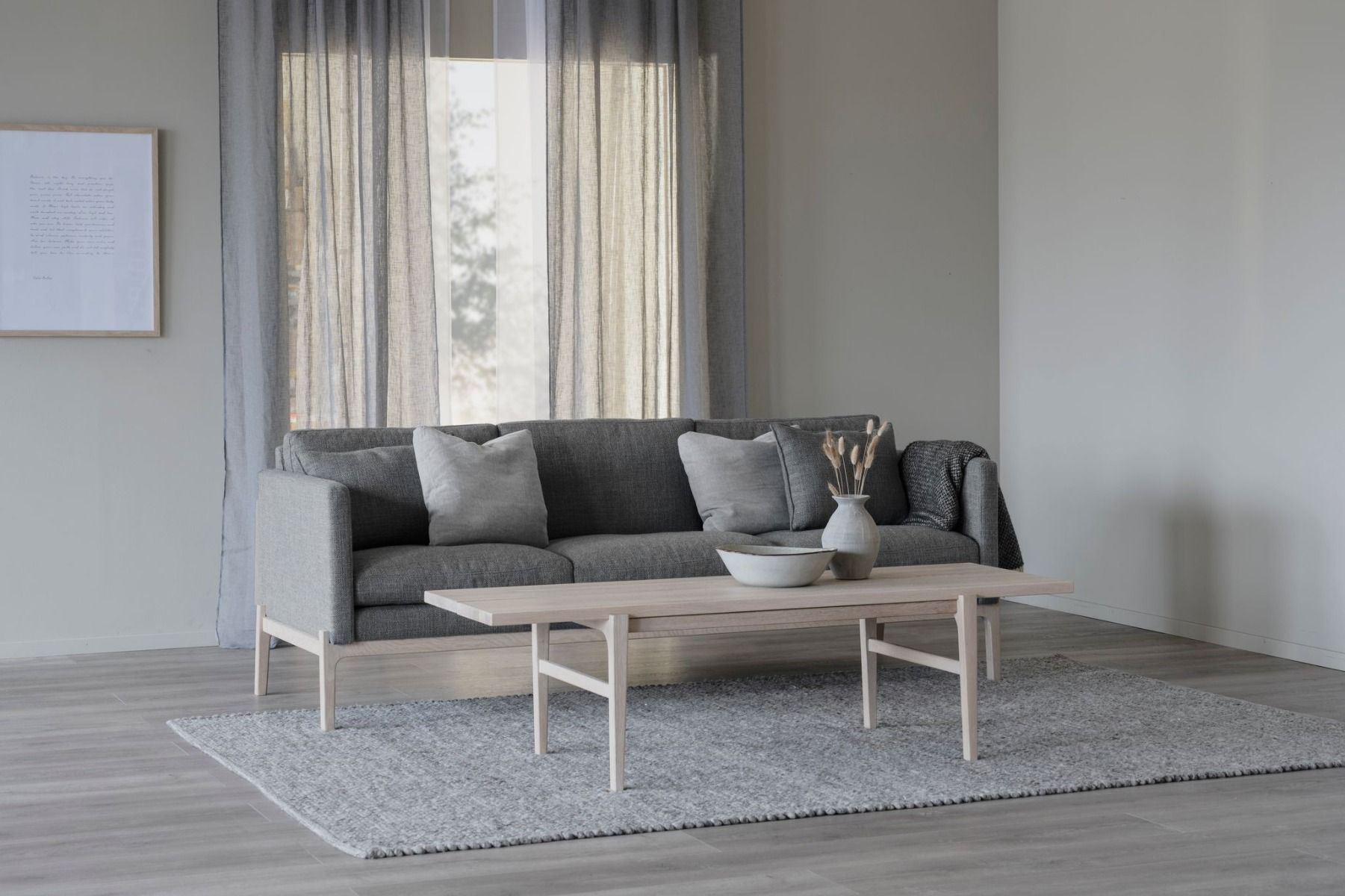 Rowico Ness 3-ist sohva, harmaa