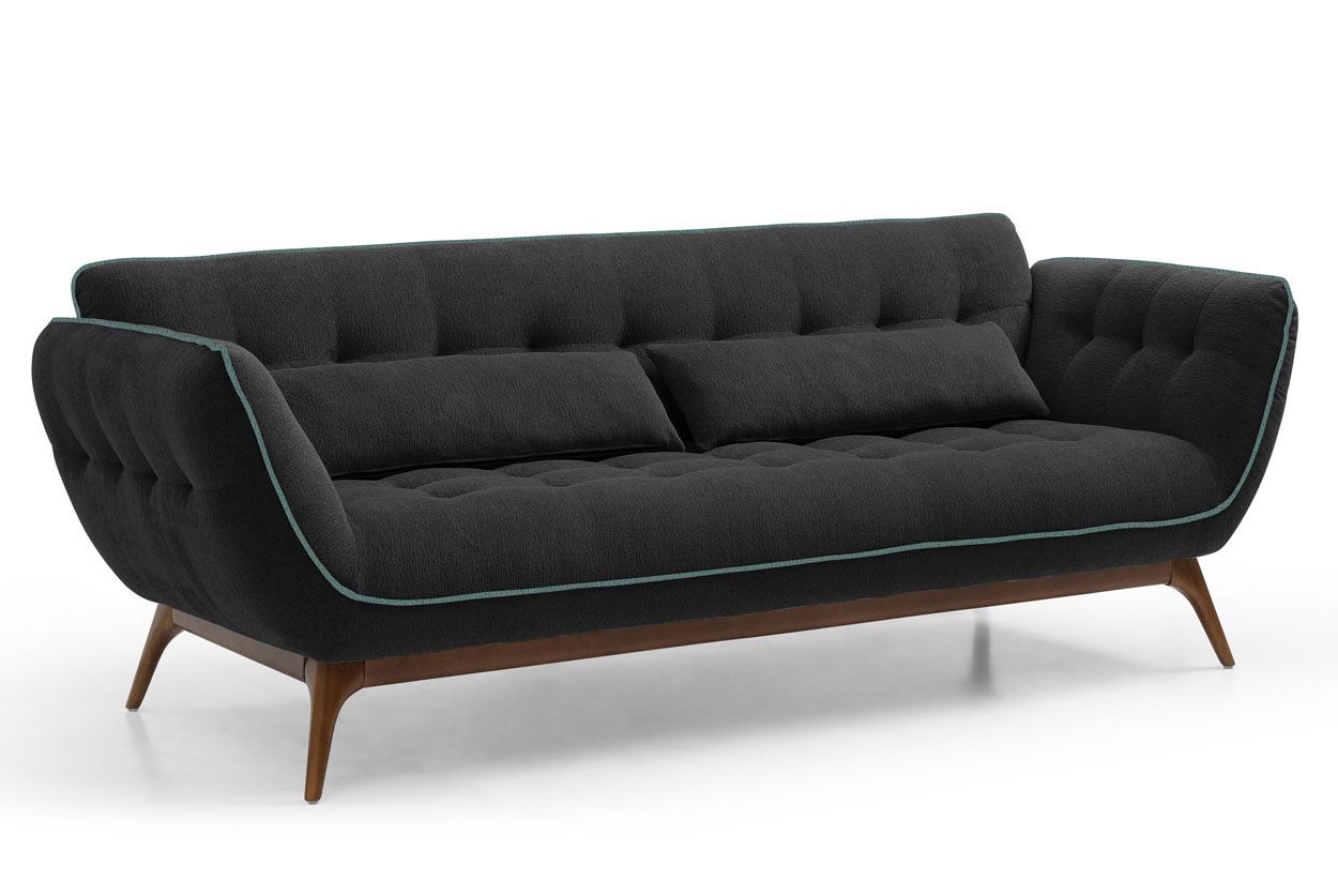 Retrohenkinen musta Marilyn sohva