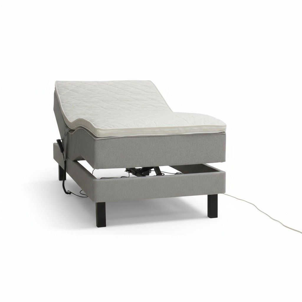 Unico Black-2 moottorisänky 90x200, vaaleanharmaa