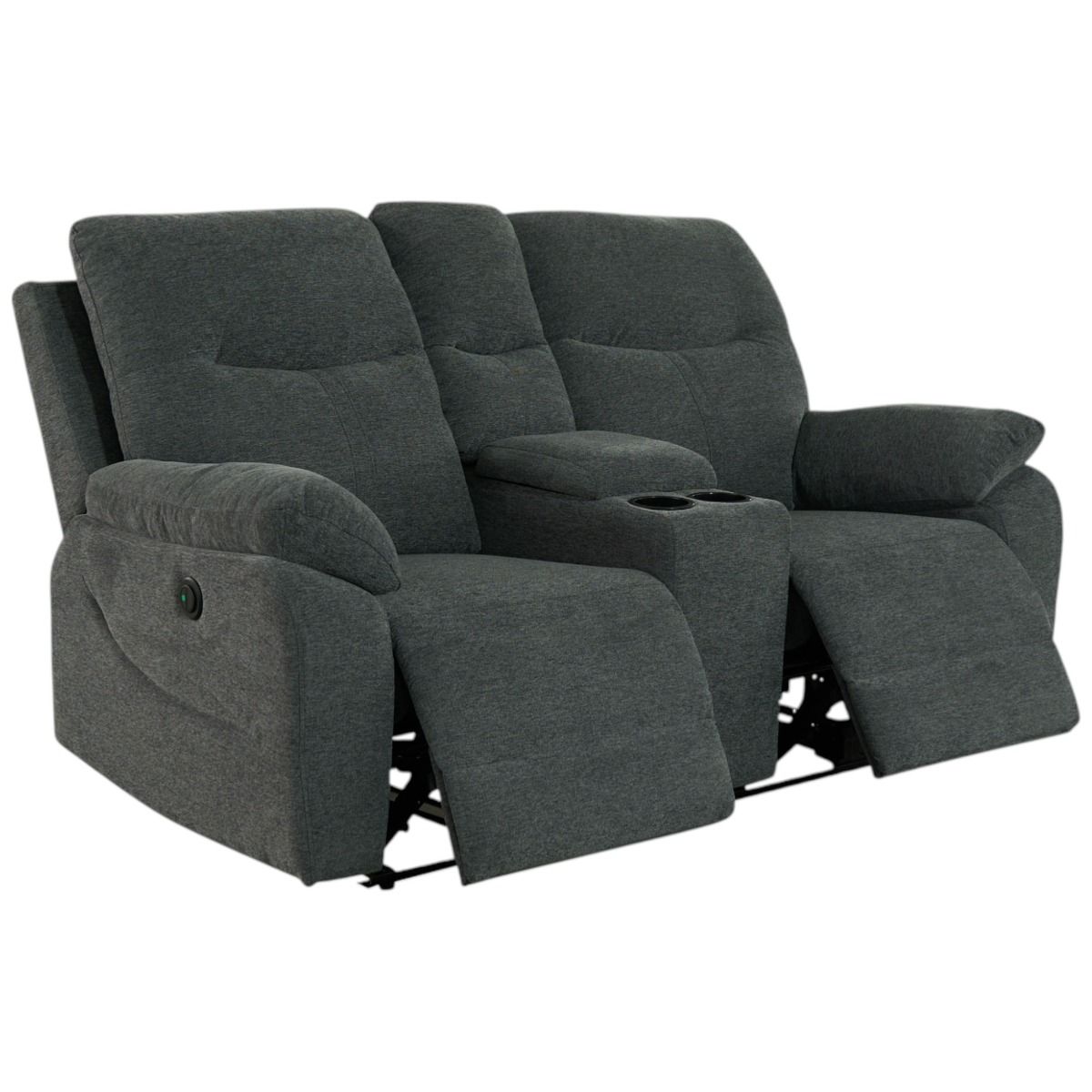 Boston kotiteatterisohva tummanharmaa sähkömekanismeilla