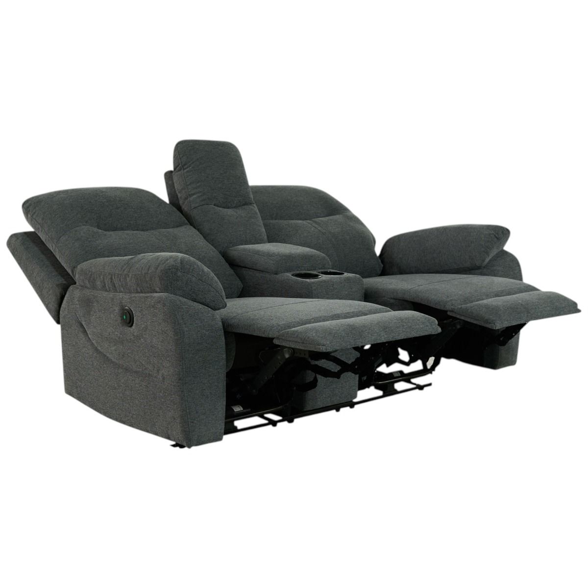 Boston kotiteatterisohva tummanharmaa sähkömekanismeilla