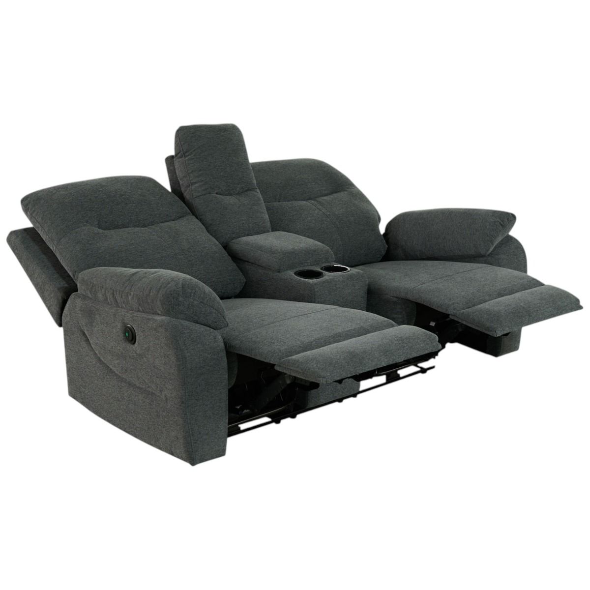 Boston kotiteatterisohva tummanharmaa sähkömekanismeilla