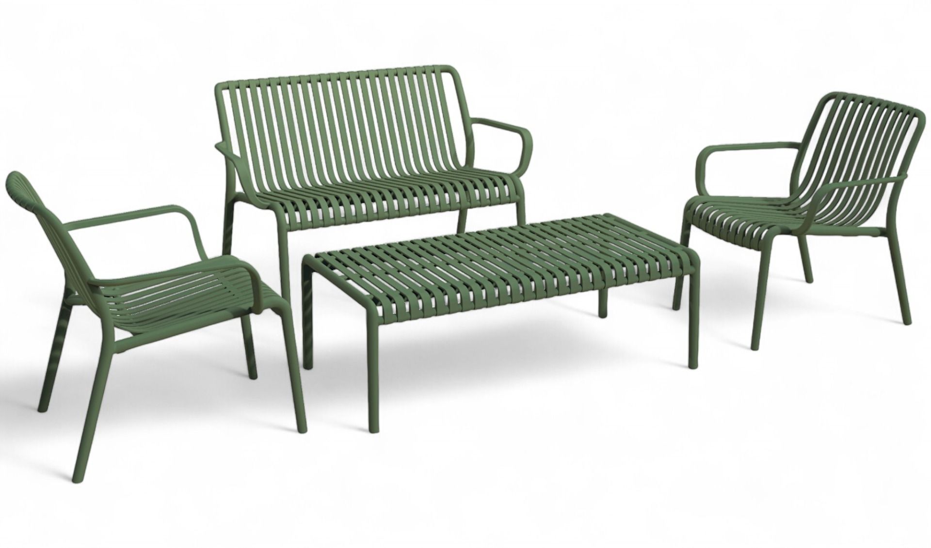 Brandon terassikalusteryhmä vihreänä