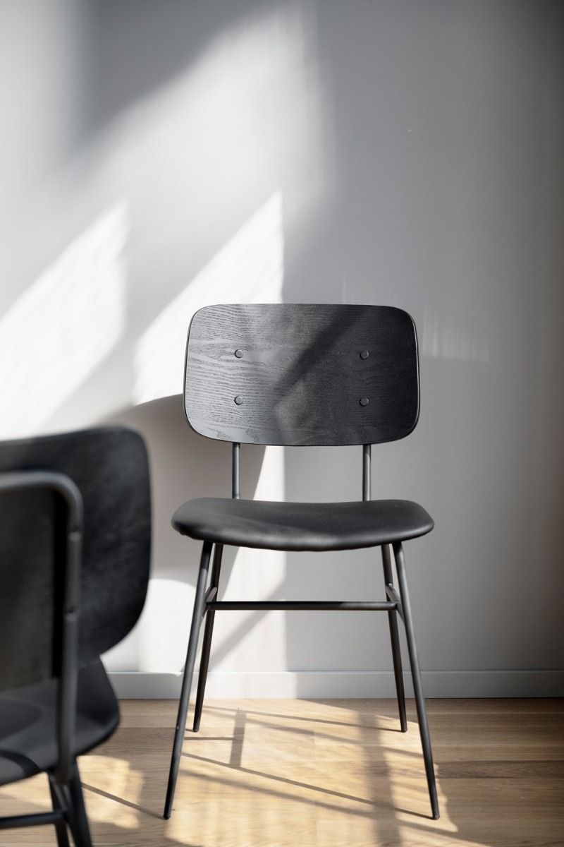 Rowico Brent tuoli, musta/PU