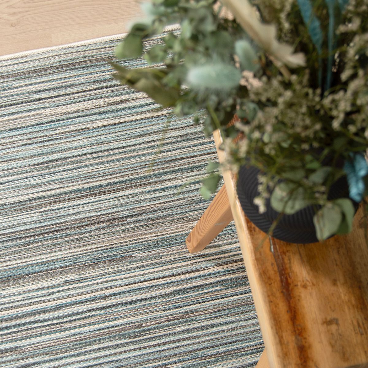 Brighton käytävämatto 80 cm turkoosi