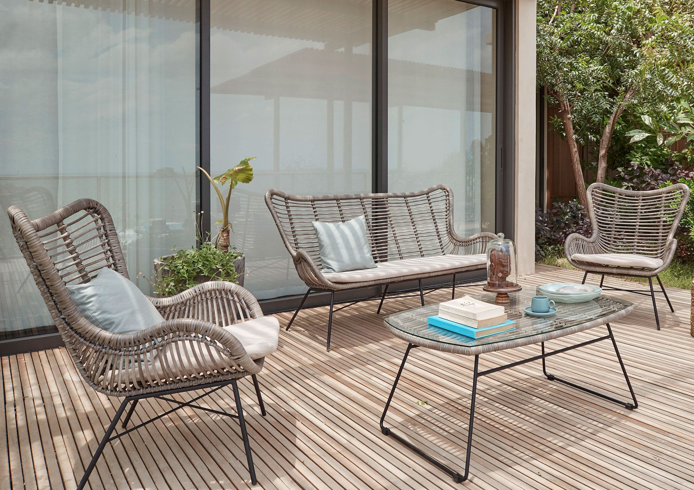 Brisbane sohvaryhmä 2+1+1+pöytä, ulkokaluste