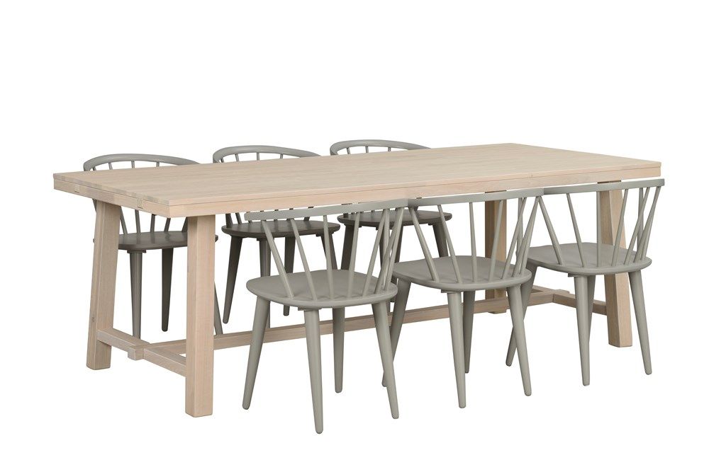 Rowico Brooklyn ruokapöytä 220x95cm, valkopesty-tammi