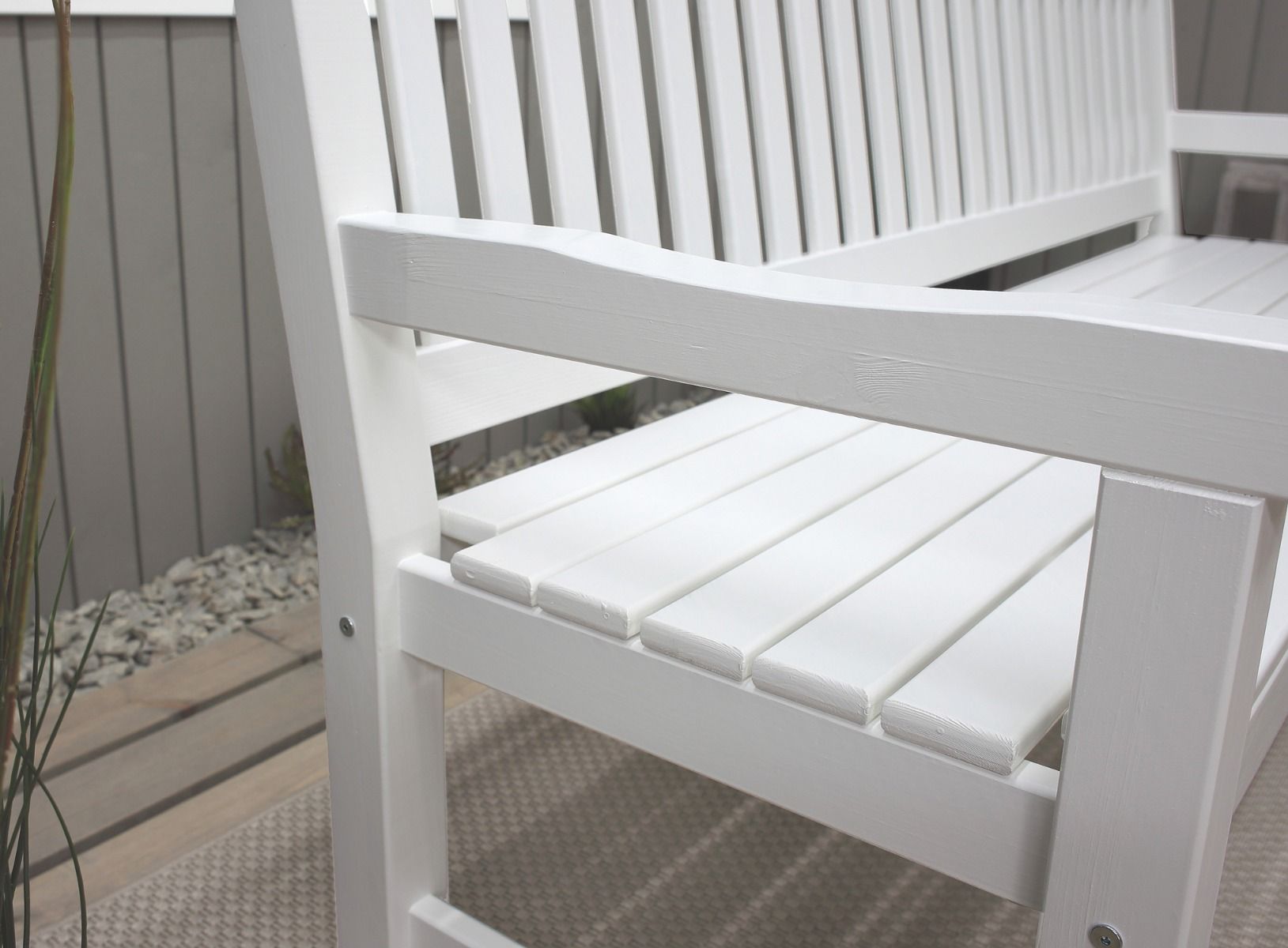 Brooklyn puutarhapenkki 193cm, valkoinen