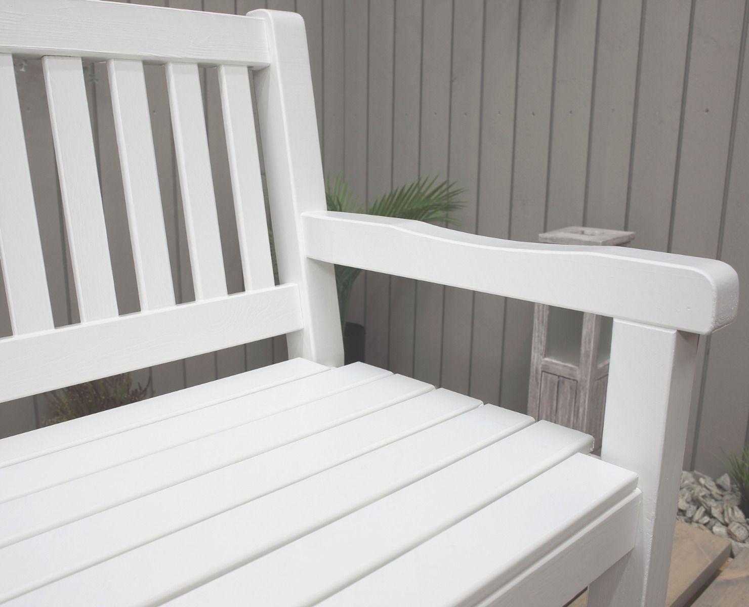 Brooklyn puutarhapenkki 193cm, valkoinen