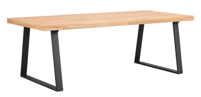 Rowico Brooklyn Ruokapöytä 220x95cm, tammi/musta