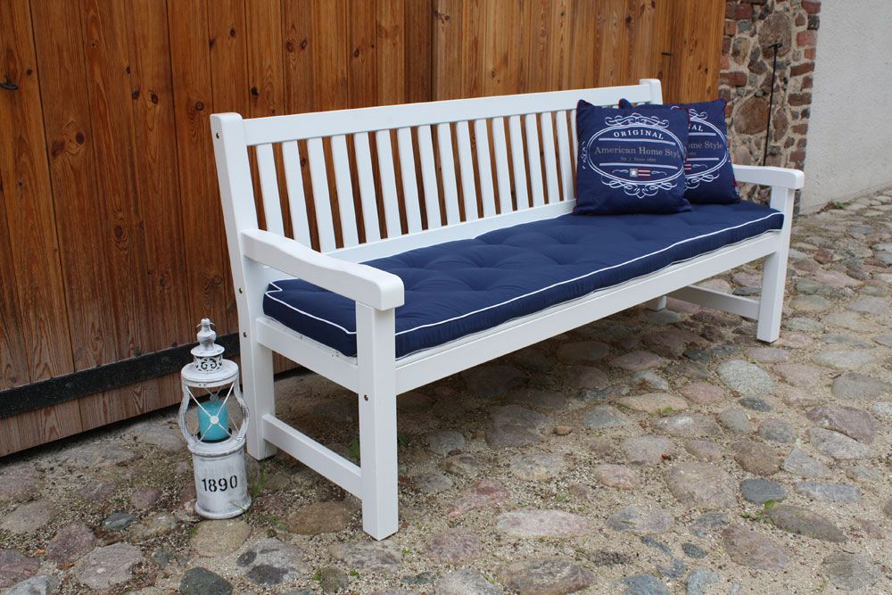 Brooklyn puutarhapenkki 193cm, valkoinen