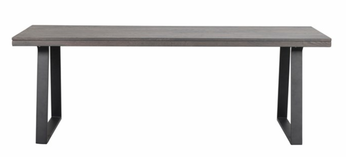 Rowico Brooklyn ruokapöytä 220x95 U-jalat, savutammi/musta