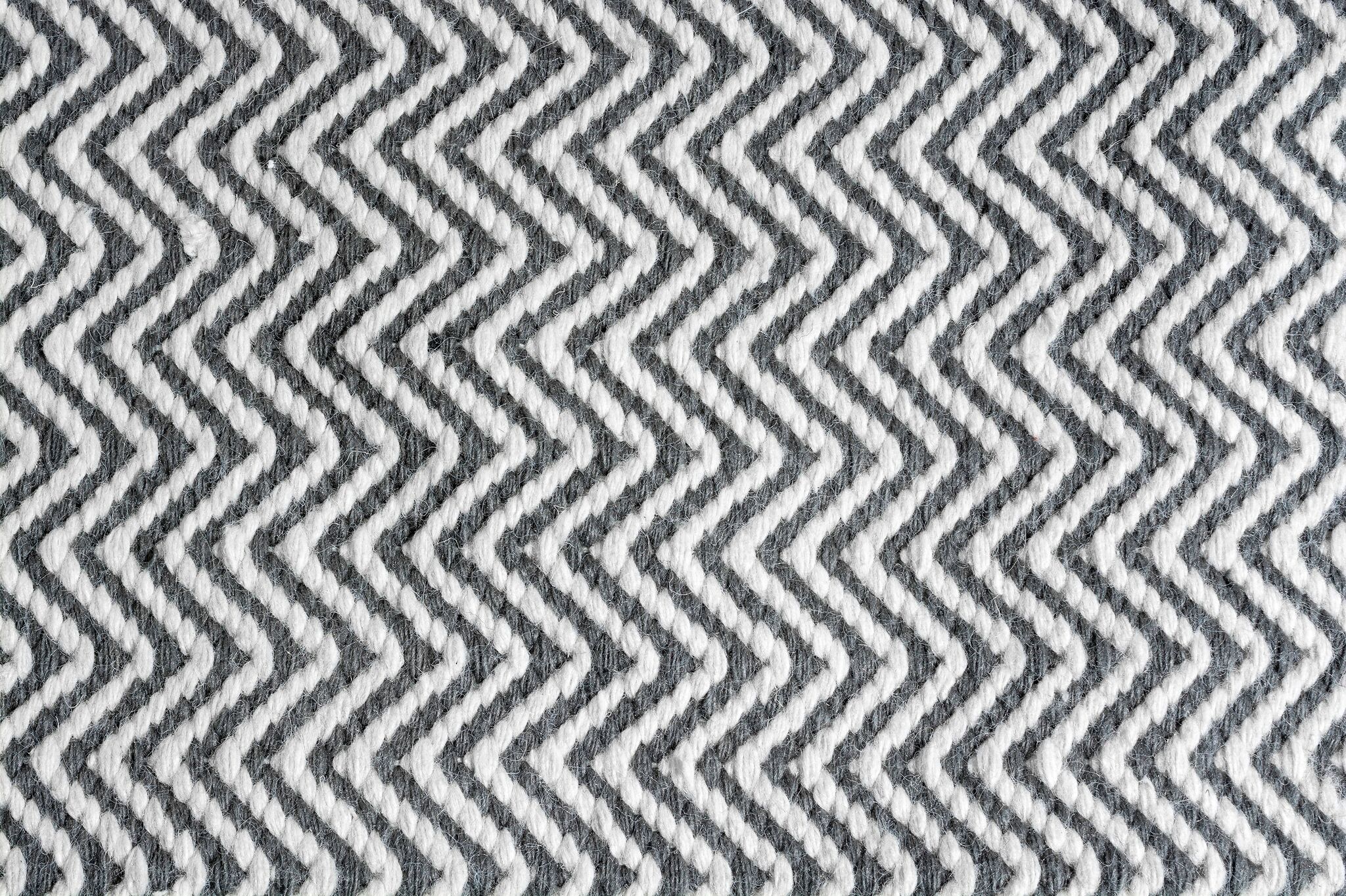 Bullo - kierrätysmatto, harmaa/valkoinen