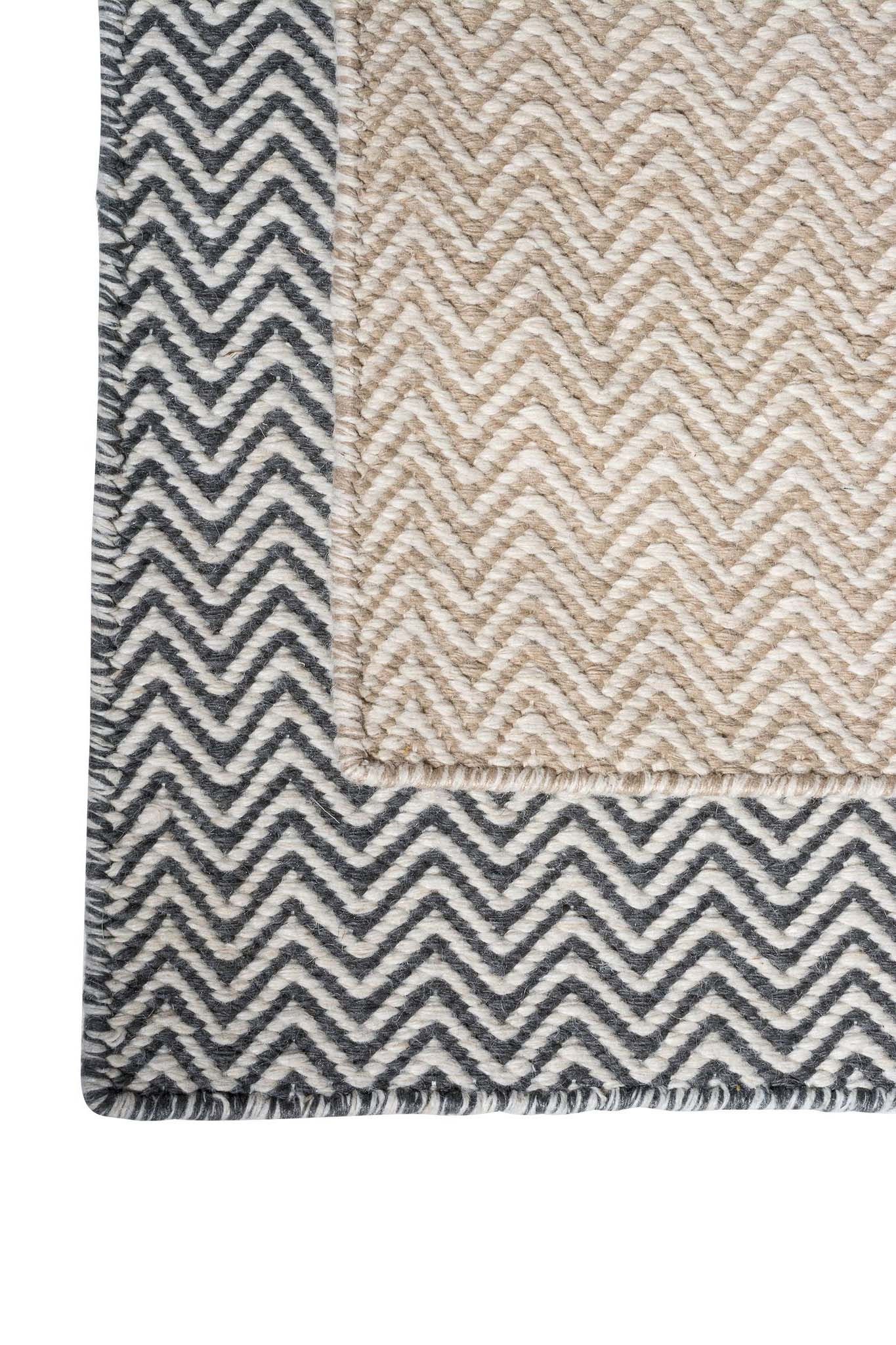 Bullo - kierrätysmatto, harmaa/valkoinen