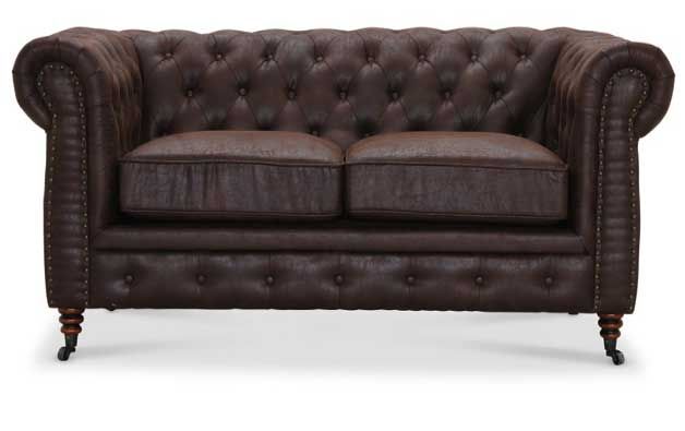 Cambridge 2-ist sohva, vintagekangas ruskea