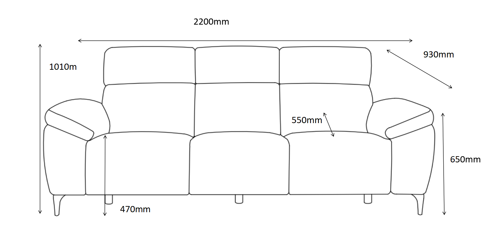 Camilla 3-ist mekanismisohva vaaleanharmaa