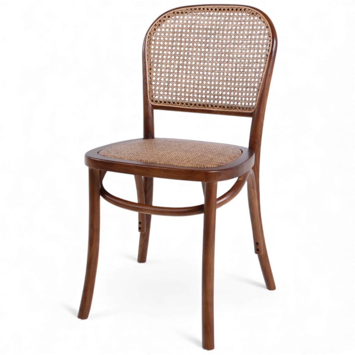 Capri ruokapöydän tuoli ruskea rottinki selkänojalla ja istuimella