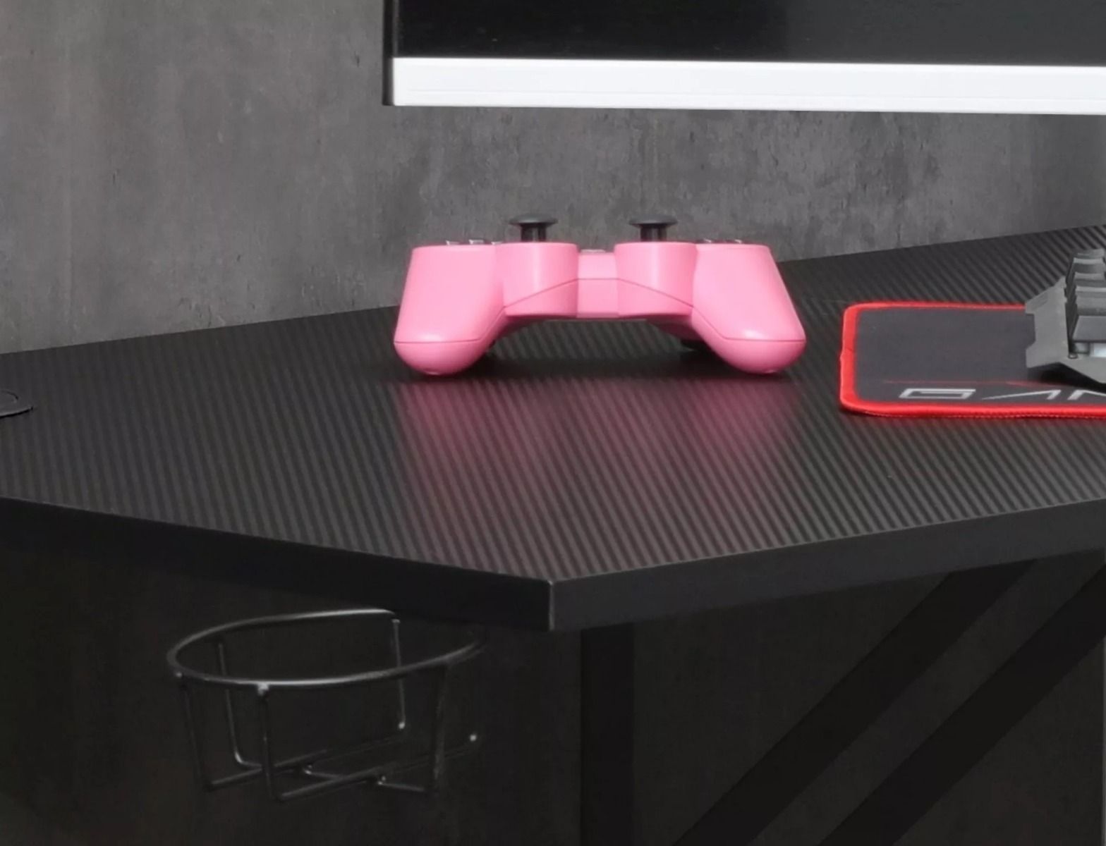 Carbon pelipöytä kulmamallinen