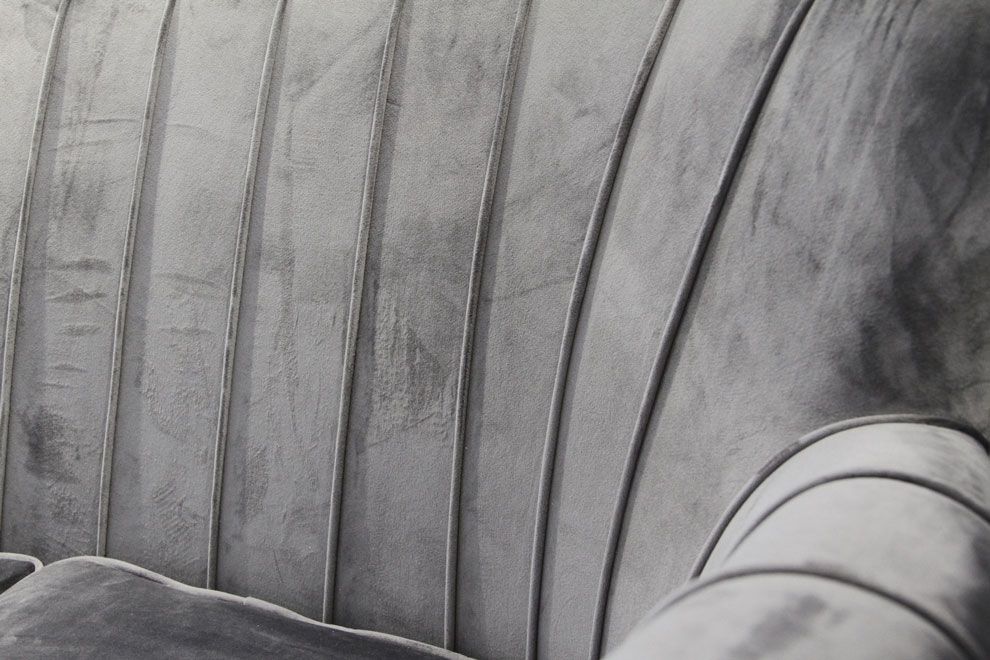 Cardiff sohva 2-ist, harmaa sametti