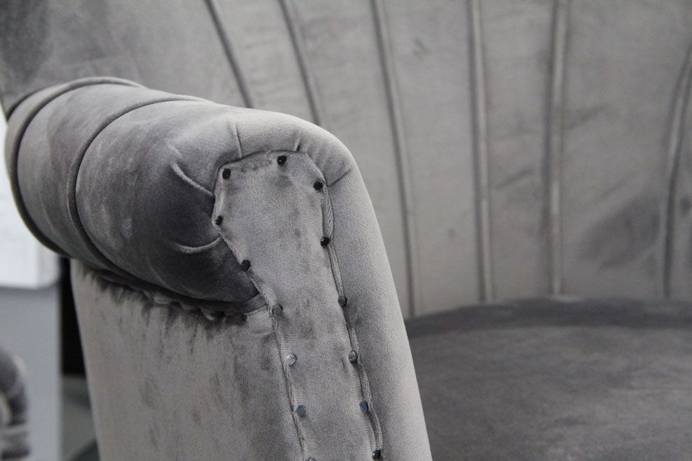 Cardiff sohva 2-ist, harmaa sametti