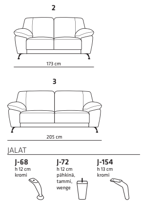 Neiser Cavalli 3+2 sohvakalusto, valkoinen