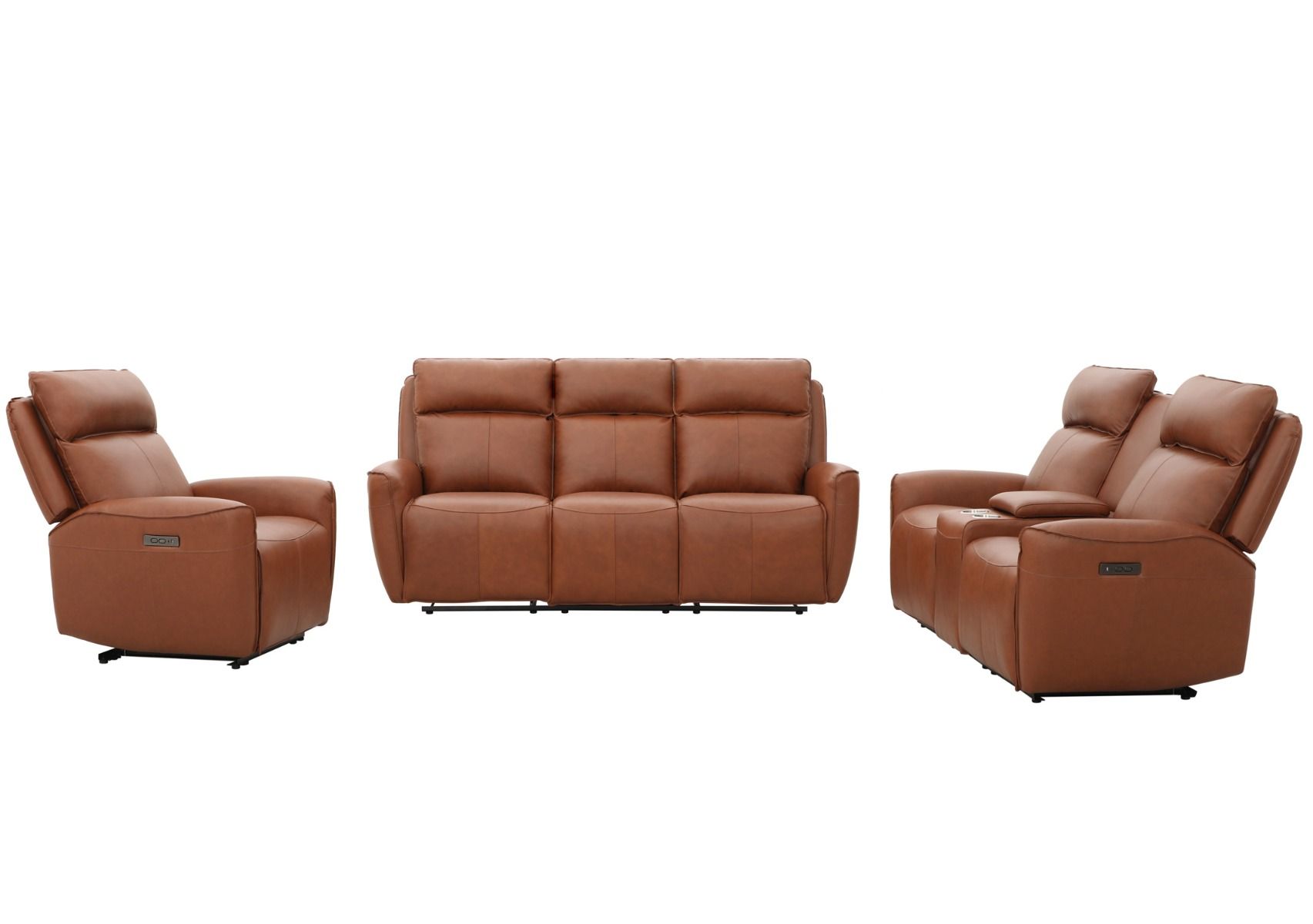Champion 3+2+1 sohvakalusto mekanismeilla, ruskea nahka