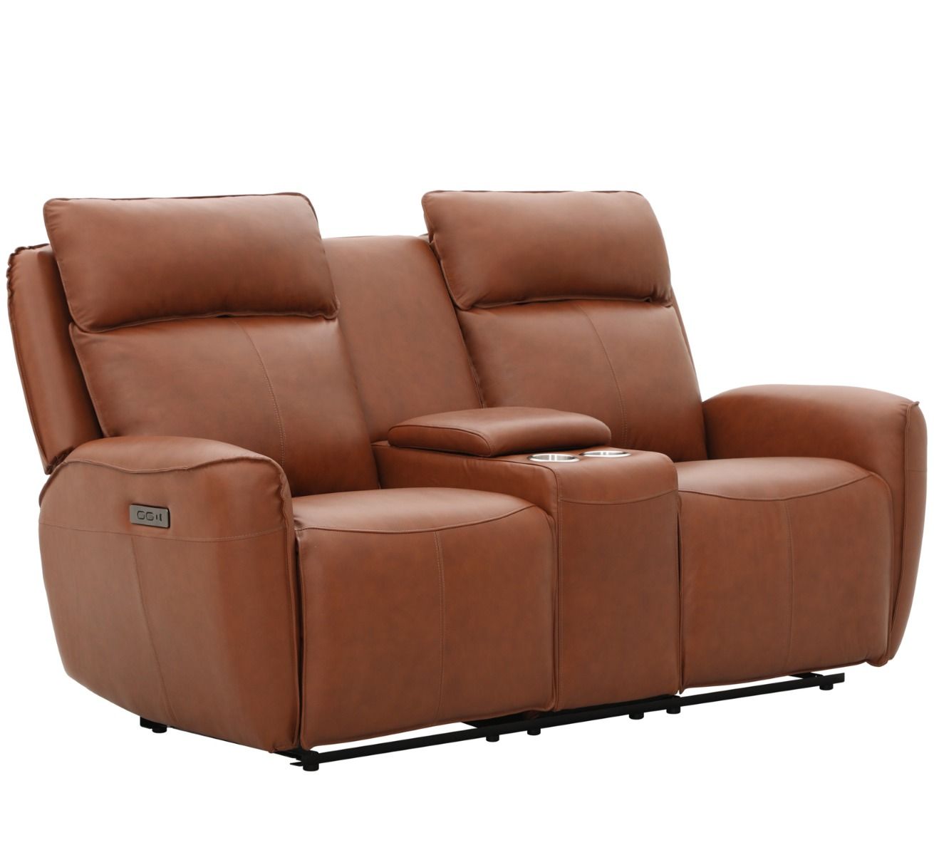 Champion kotiteatterisohva sähkömekanismeilla, ruskea nahka