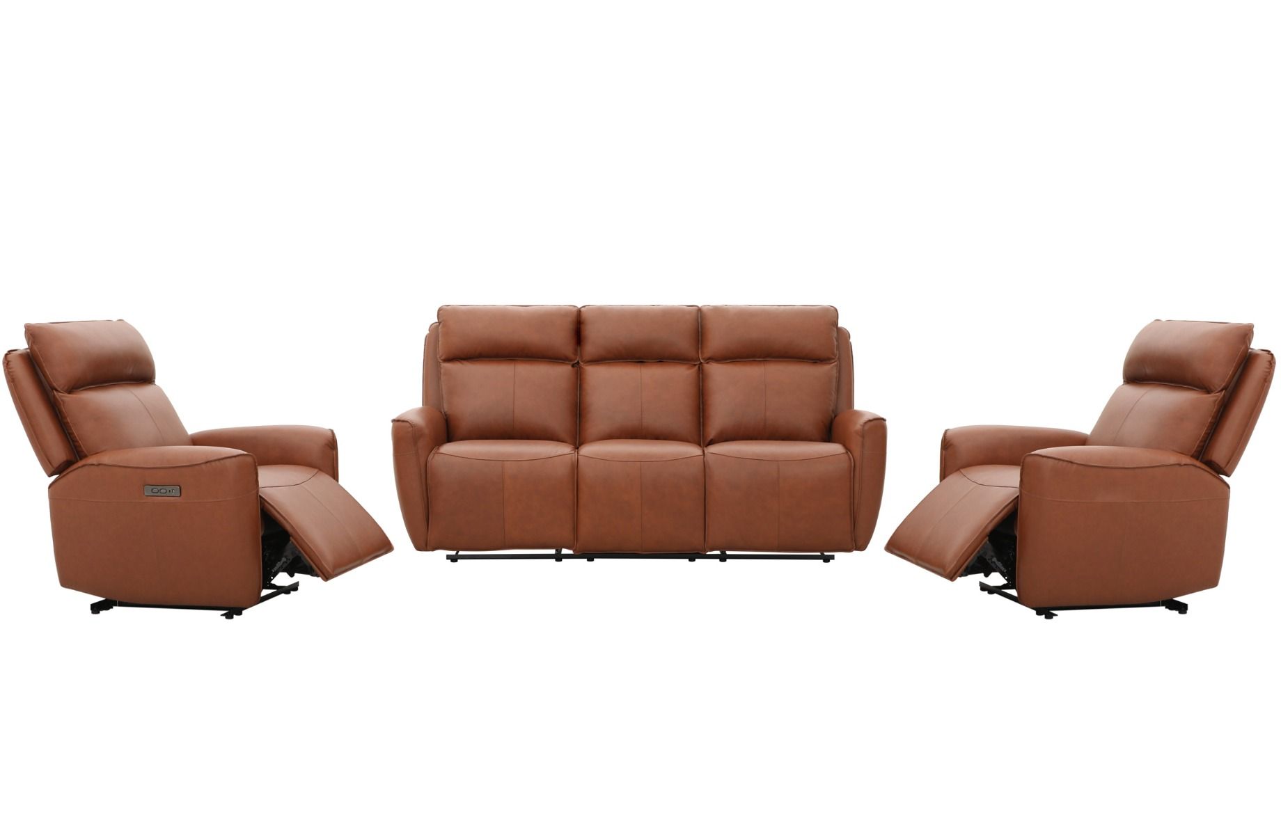 Champion 3+1+1 sohvakalusto mekanismeilla, ruskea nahka