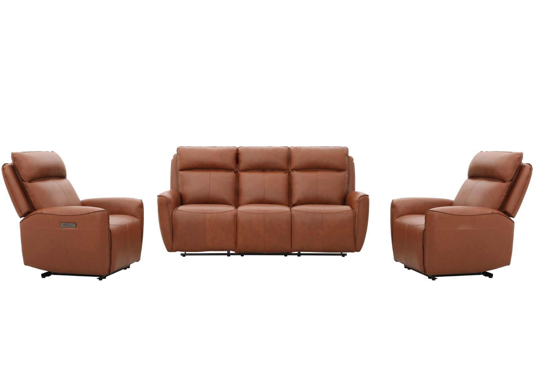 Champion 3+1+1 sohvakalusto mekanismeilla, ruskea nahka