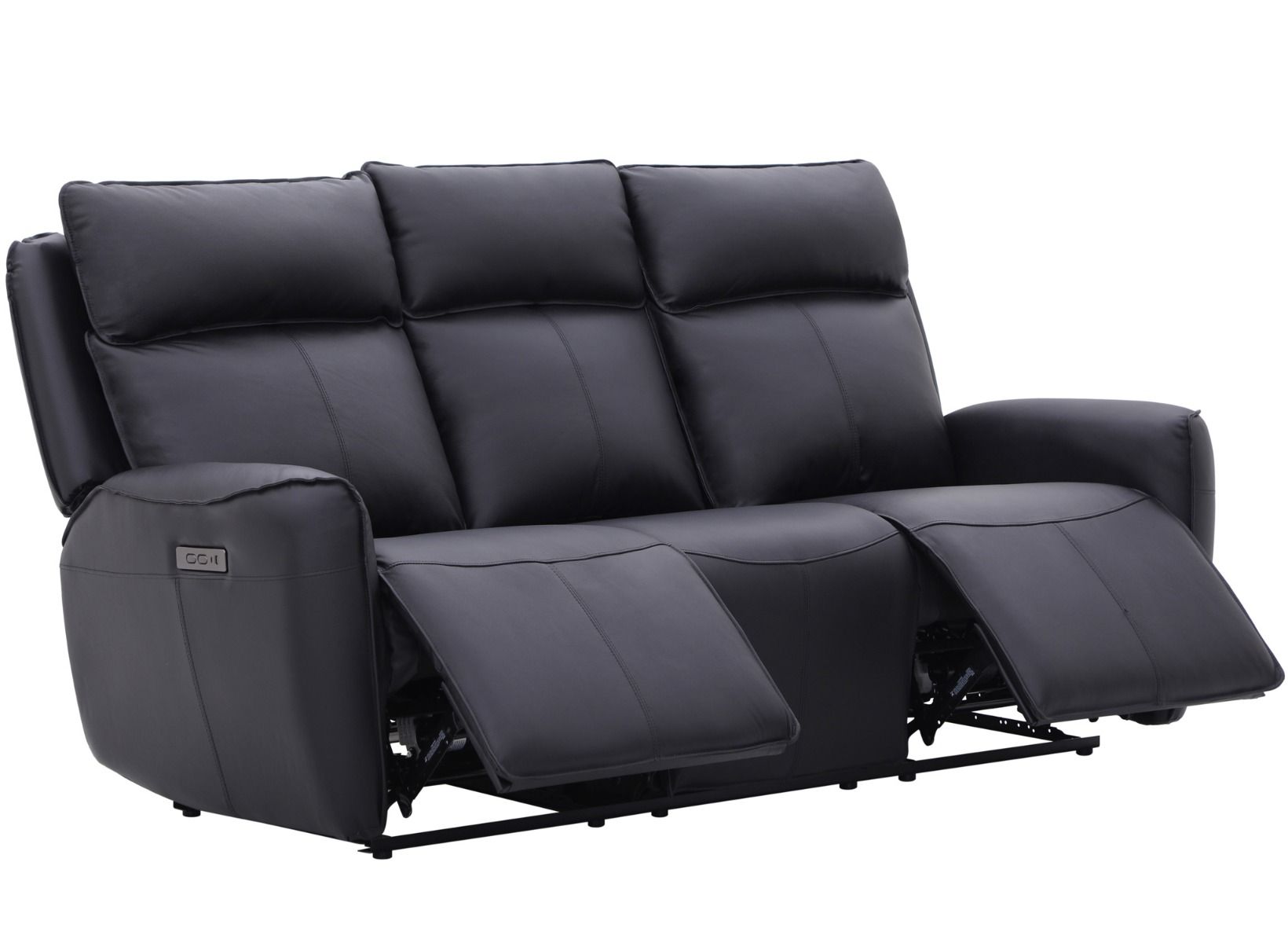 Champion 3+1+1 sohvakalusto mekanismeilla, musta nahka