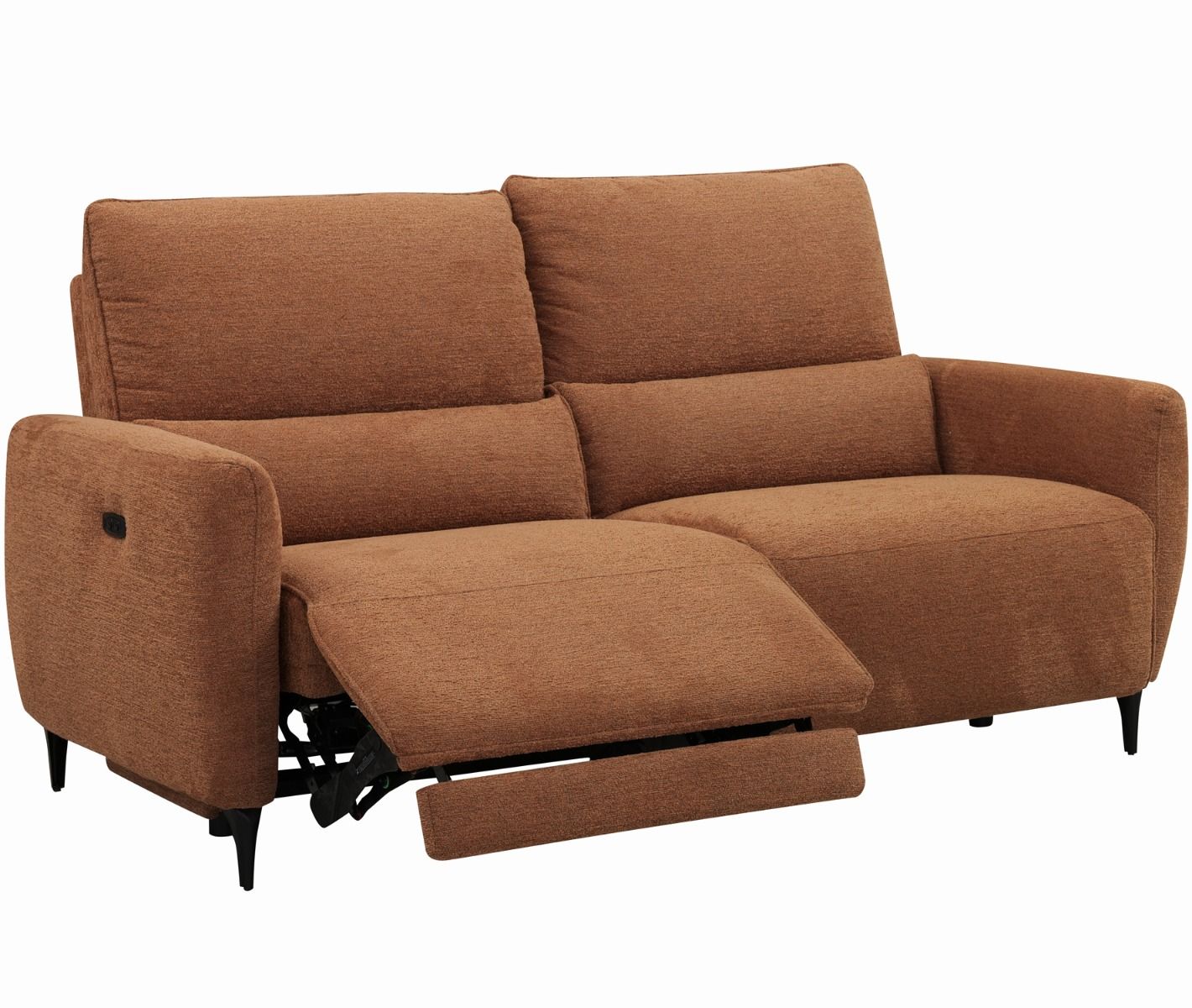 Charles sohva tumman oranssilla värillä ja sähkömekanismeilla