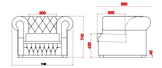 Chesterfield lepotuoli, eri värejä